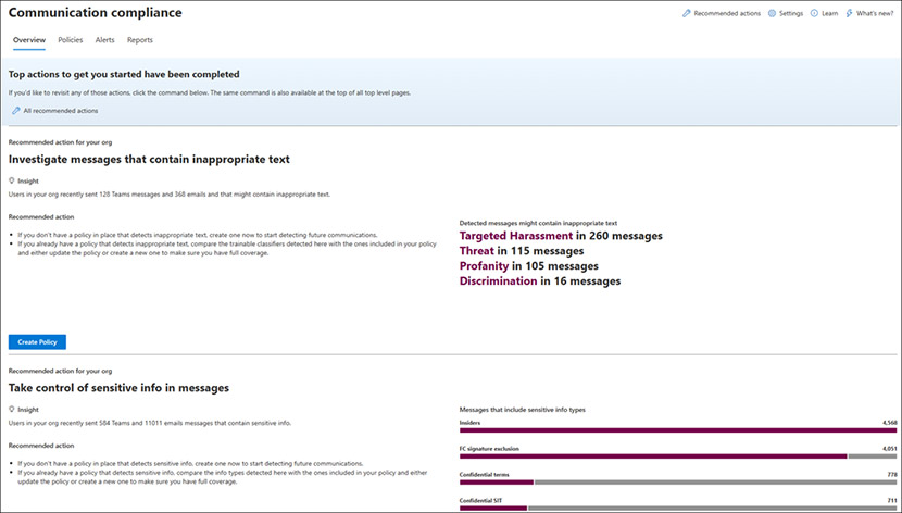 data catalog capabilities - communication compliance tools example